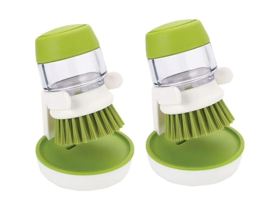 Conjunto De 2 Escovas De Lavar Louça Para Cozinha, Escova De Lavar Louça Com Recipiente