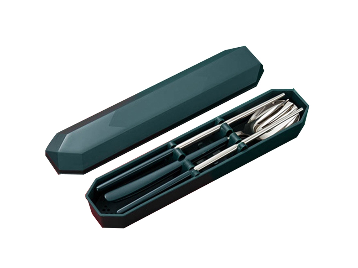 Conjunto de Talheres Portátil em Aço Inoxidável 3 Peças Seguro para Máquina de Lavar Louça NEVEANCE