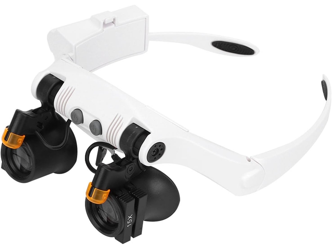 Lupa De Cabeça Com Led E 21 Lentes Combinadas Para Inspeção E Reparo.