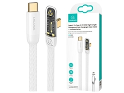 Cabo Usb C Para Usb C Pd Usams De 100 W Para Carregamento Rápido De Celular Iceflake De 2 M