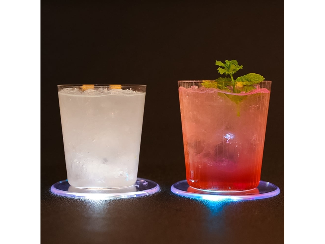 Porta copos Led LAXISCREED 7 Cores para Cocktails Bar