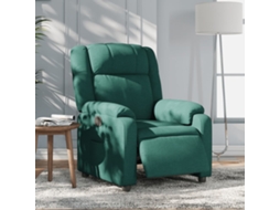 Poltrona de Sala | Cadeira de Descanso | Poltrona Elétrica Reclinável Tecido Verde escuro HARLANV1