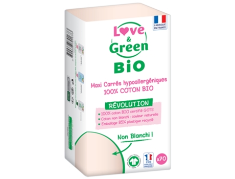 Maxi Checks Hipoalergênico 100% Algodão Orgânico 70 Algodão LOVE & GREEN