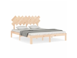 Bed Frame, Bed Frames Vidaxl Marrom Madeira De Pinho (160 X 200 Cm)