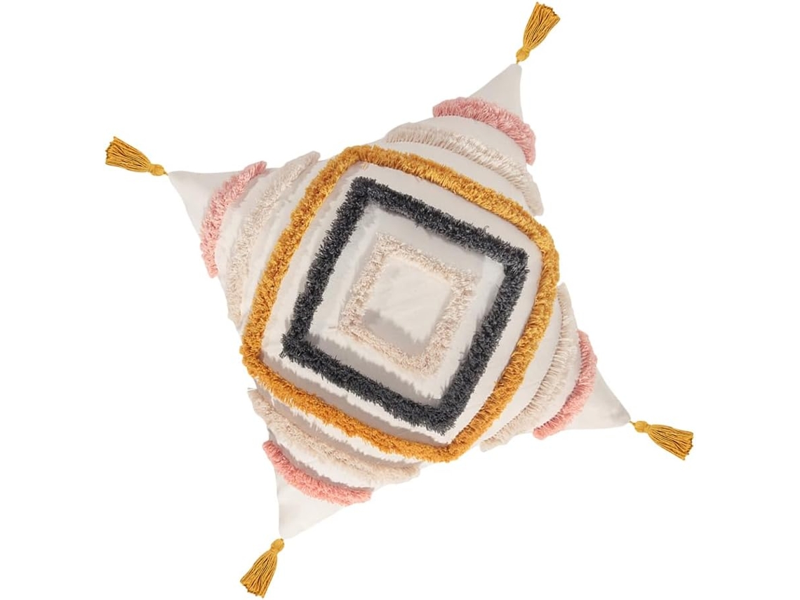 Capa de Almofada Decorativa Moderna em Macramê, Algodão, com Zíper Invisível, 45x45cm, Ideal para CHABERLU