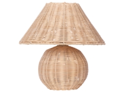 Candeeiro de mesa BELIANI Cinder de Rattan/vime Natural 30x30x31