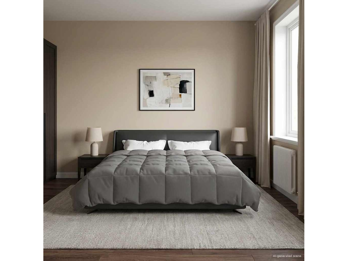 Vidaxl Duvet De Ano Inteiro 200 X 220 Cm 4 Estações Cinzento-claro