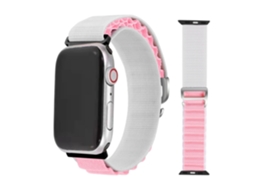Bracelete Loop Alpine para Apple Watch Series SE 40mm Branco e Rosa