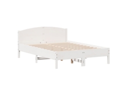 Cama Sem Colchão 120x190 cm Madeira de Pinho Maciça Branco MAISON EXCLUSIVE