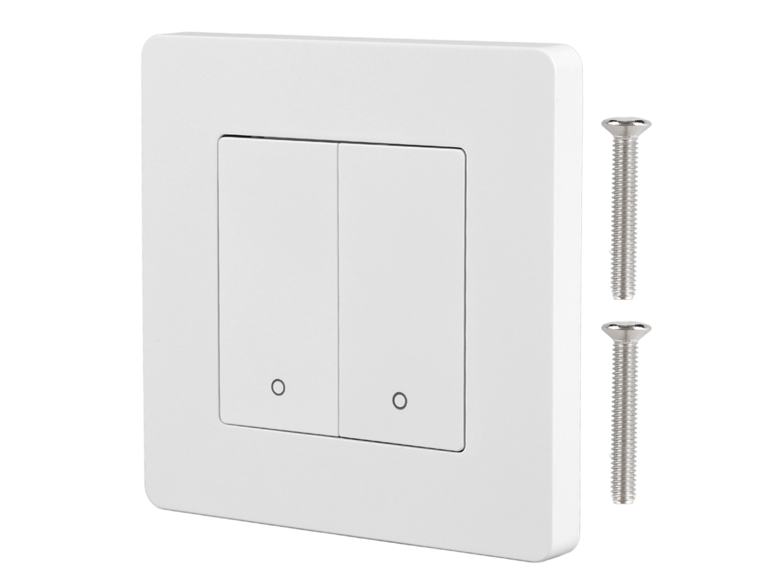 Interruptor Inteligente Zigbee 2 Gang Com Temporização Regulagem Luz Controle Dual Reverso Painel Other