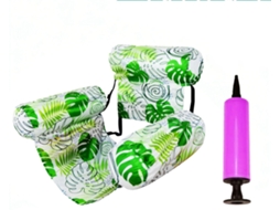 Boia inflável AQUAFORGE, dobrável, dupla função, com encosto, espreguiçadeira, brinquedo inflável para piscinas e praias