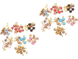 Conjunto De 140 Rebites Semicirculares De Liga Metálica Para Joias E Decoração, Em Diversas Cores, Para Calçados E Roupas.