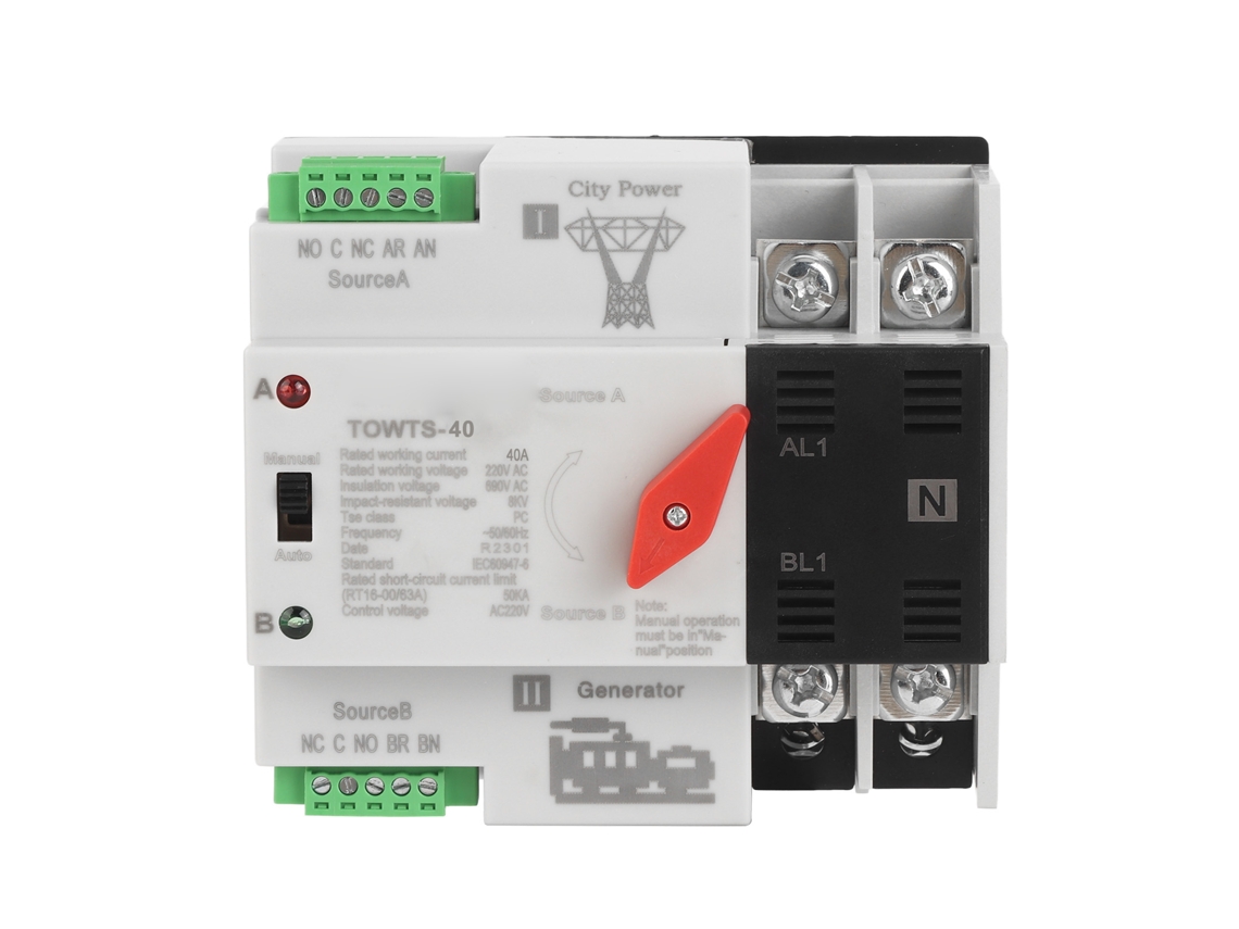 Comutador Automático de Duas Fontes 2p 8kv 2 Modos | S/MARCA
