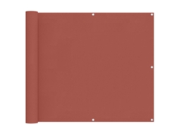 Conjunto 1 Tela De Varanda Vidaxl Vermelho Poliéster (100 X 500 Cm)