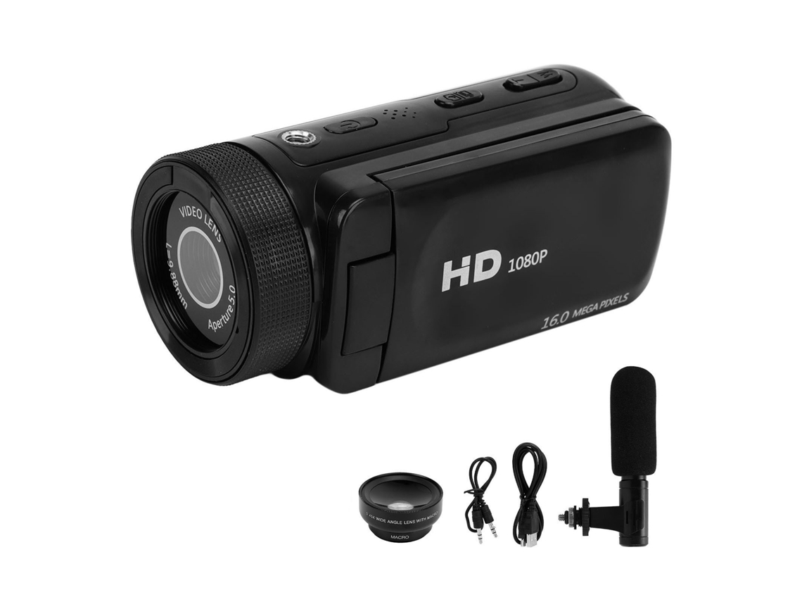2026 câmera de Vídeo 1080p para Vlogging com Tela Giratória e Zoom Digital, Gravadora Digital Hd