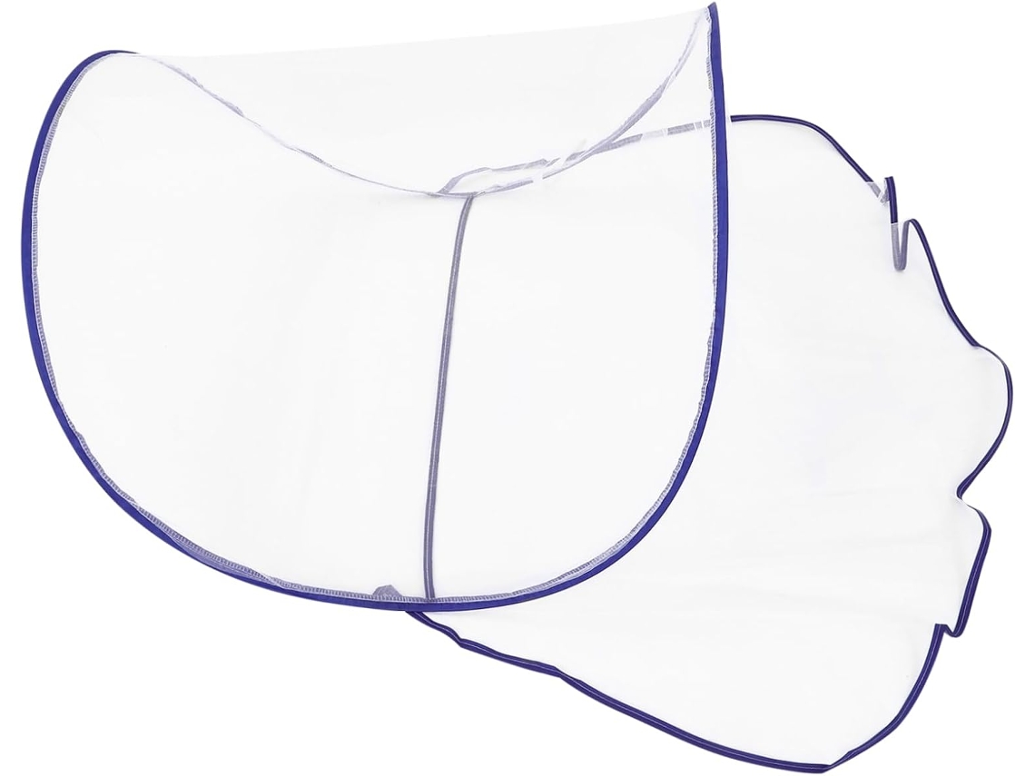 Mini Mosquiteiro Respirável E Leve Para A Cabeça, Ideal Para Camping, Piqueniques E Quarto, Azul