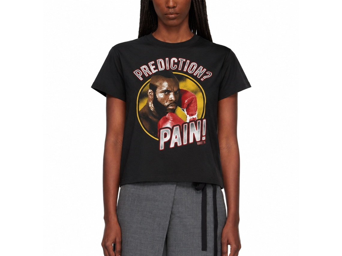 Rockinstone Rocky Movie Pain Prediction Black Adult T-shirt Size:xxxl