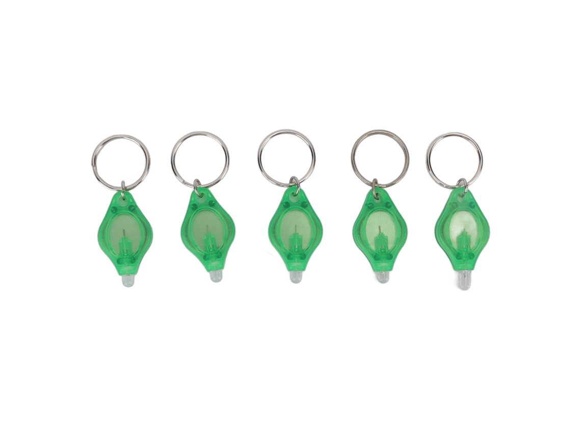 5pcs Mini Lanterna Led Chaveiro Portátil Luz Verde para Detecção de Jóias | S/MARCA