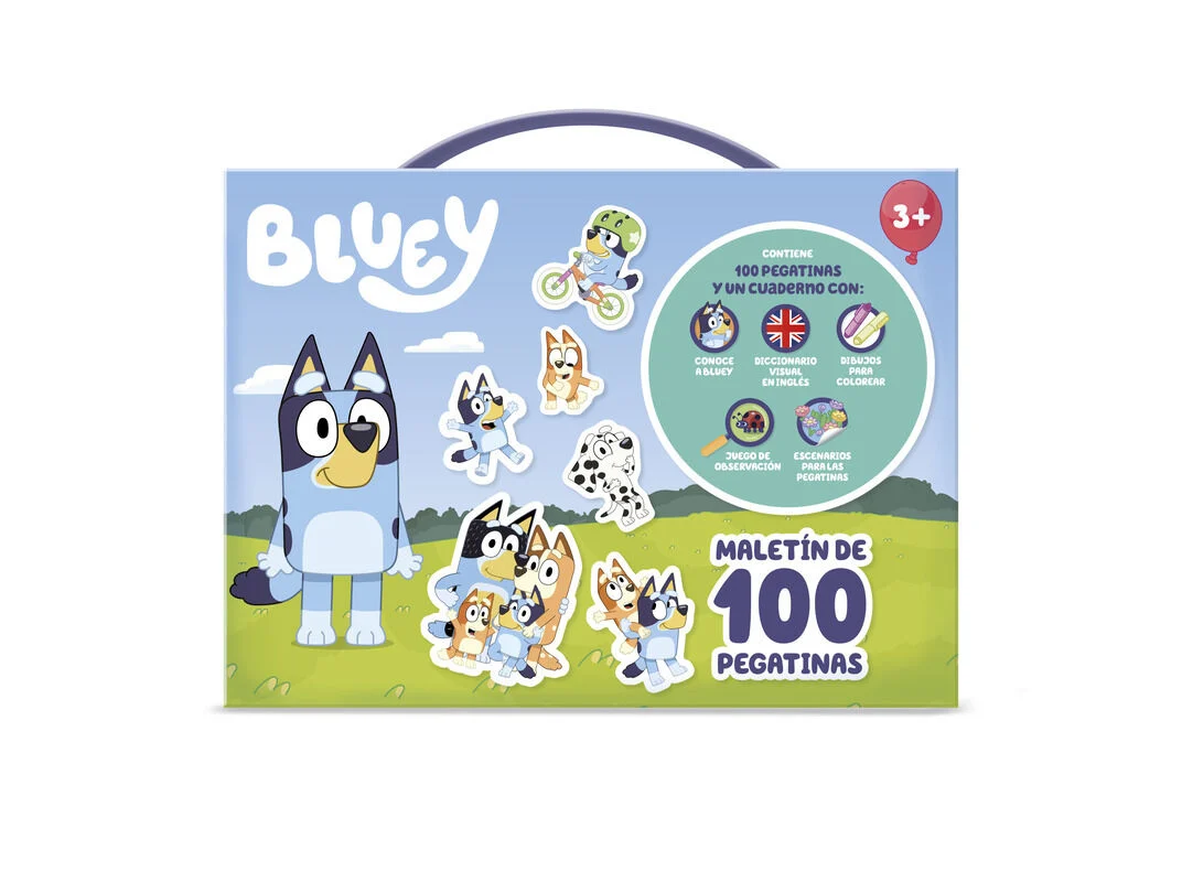 Mala com 100 Autocolantes IMAGILAND Bluey