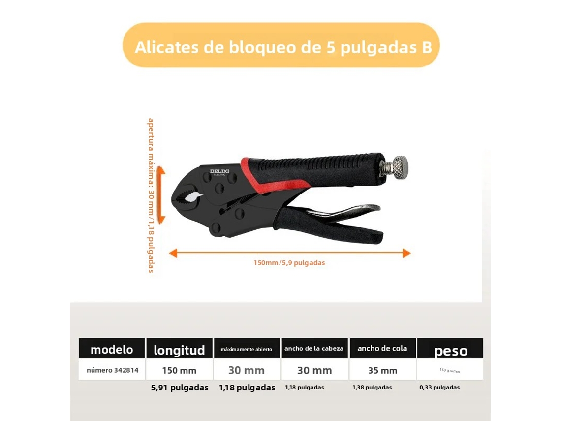 (modelo 3 De 5 Polegadas) Tesoura De Fixação Elétrica De Aço Carbono De Alto Torque, Ferramenta De Fixação Ajustável Para Soldagem.