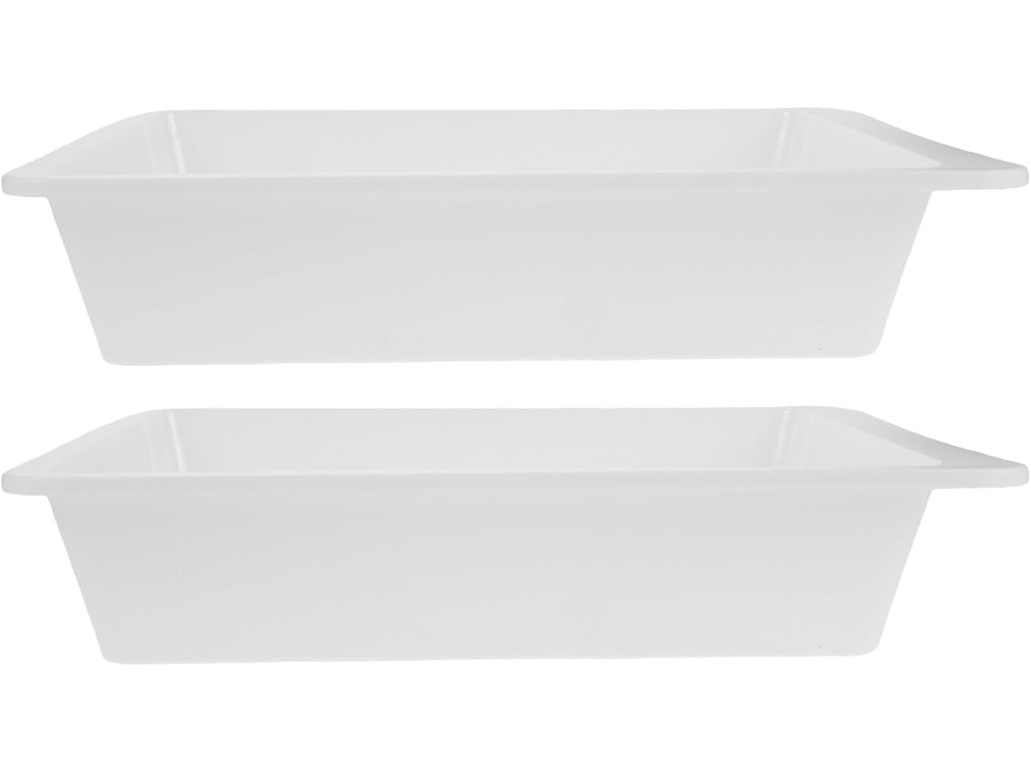 Bandeja Retangular de Plástico Healeved 2 Peças para Artesanato com Papel e Flores Secas, Material Criativo Ho