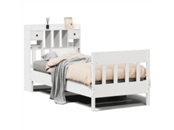 Cama Sem Colchão 90x200 cm Madeira de Pinho Maciça Branco MAISON EXCLUSIVE