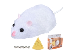 Walshlxq juguete Rato Controle Remoto Divertido Infrarrojo Abs Ecológico Juguete Engano para Mascotas Gato Branco