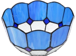Luminária De Teto Artística Em Vidro E27, Com Diamantes Coloridos Em Azul E Branco, Estrutura Leve, Decorativa.