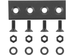 Kit De Conectores Para Trilhos, Ferragens Versáteis E Elegantes Em Metal Preto Para Melhorar A Aparência, 1-conjunto