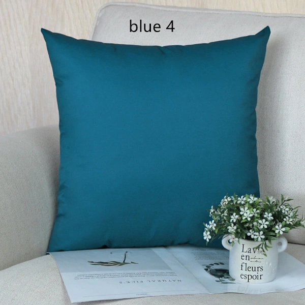 Capas De Almofada Impermeáveis ​​de 16/18/20/24 Polegadas Para Decoração De Interiores E Exteriores, 20 X 20 Polegadas, Azul, 4 Unidades.