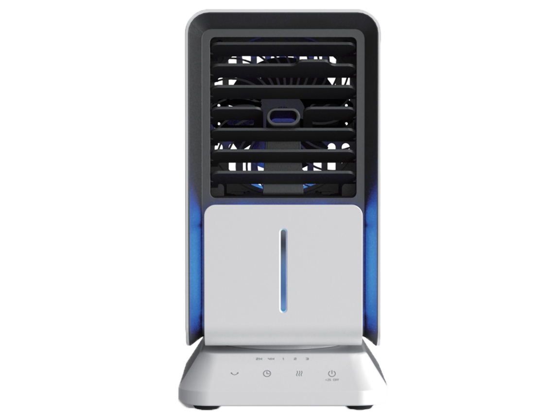 Ventilador Compacto De Mesa Azul Laxiscreed De Ar Condicionado, Perfeito Para Casa