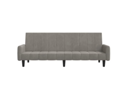 Sofá cama de 2 Lugares Veludo Cinzento claro SYFAX