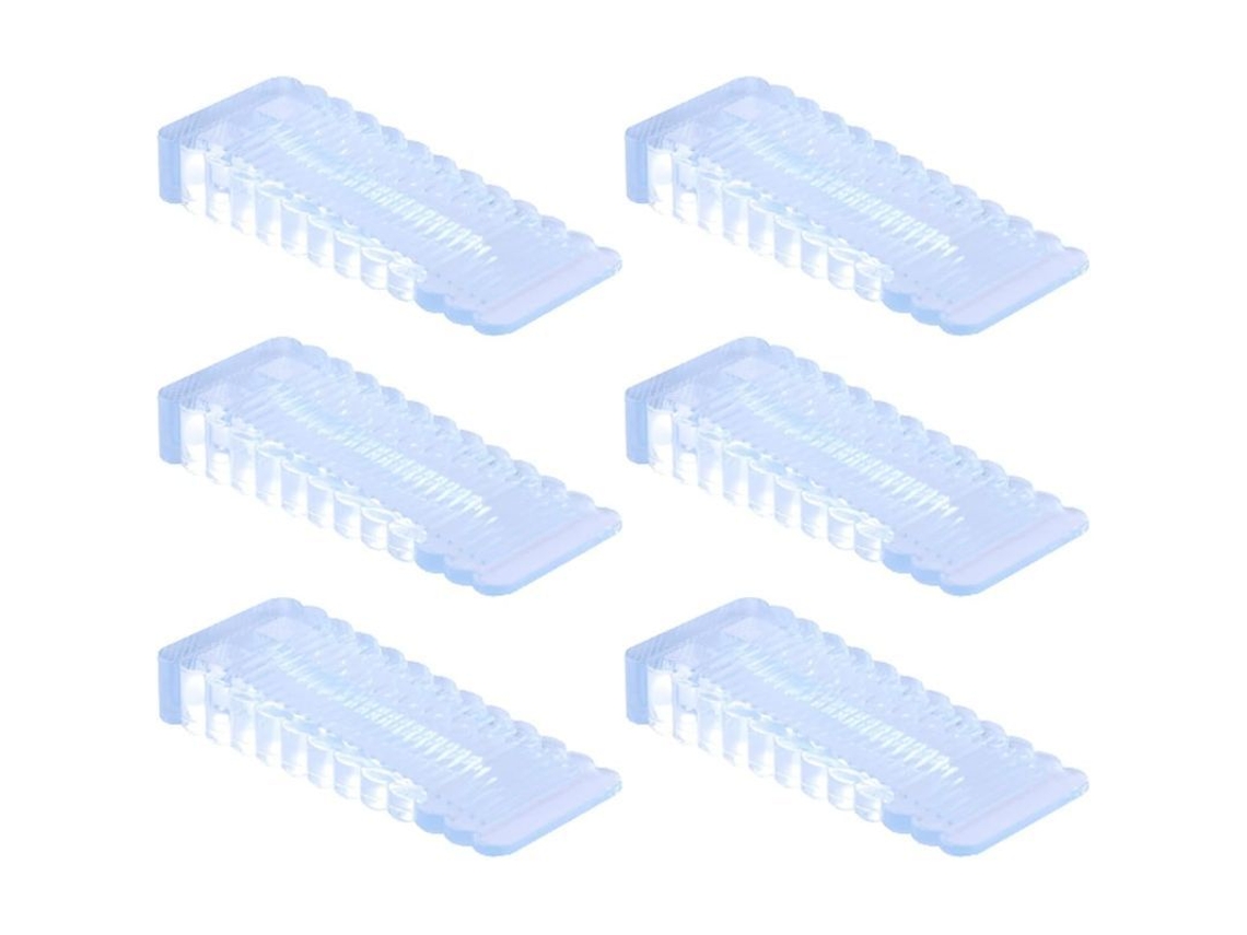 2026 6 Topes de Porta de Borracha Transparente, Antideslizantes, para Banheiro e Varanda, Material Suave e Durável