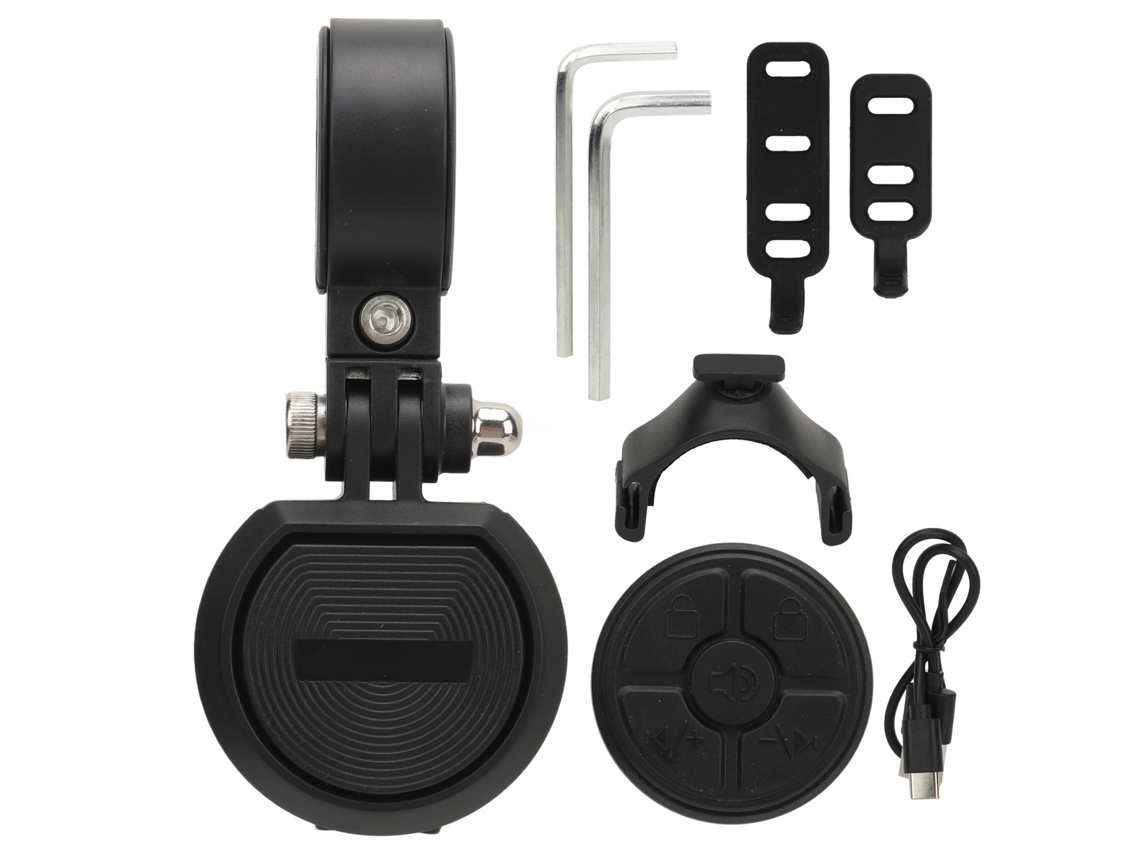 Rebe-claxon Elétrico De Bicicleta Com Carregamento Type C Ajustável 80-130db Com Controle Remoto Para Mtb