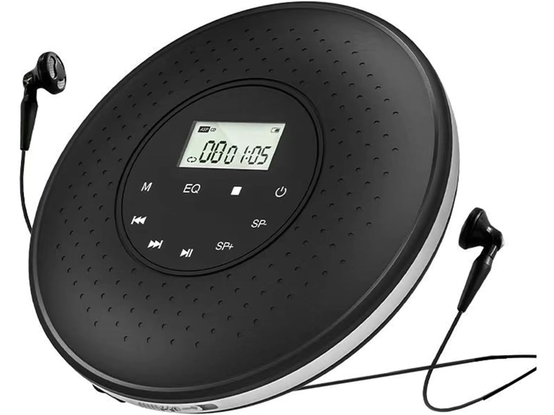 Leitor Cd Portátil Para Casa, De De Mesa Com Bateria Recarregável De 1000mah, Tela Integrada, Para Carro E