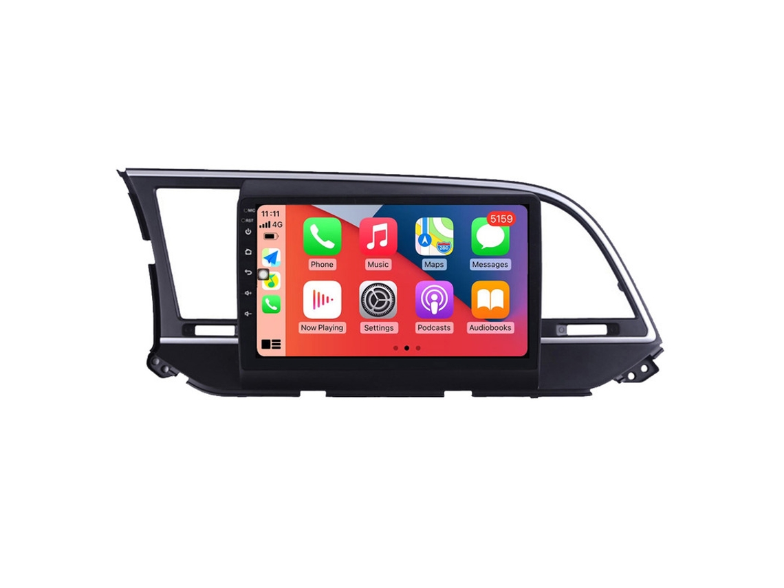 Auto Rádio Carro Bluetooth Autoradio 8GB RAM 128G ROM CarPlay Navegação GPS Ecrã Táctil RoverOne para Hyundai Elantra 6 2016-2018  