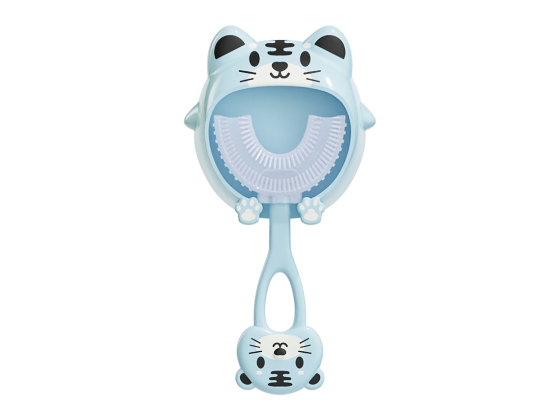 Escova De Dentes De Bebê Em Formato U Com Cabo De Silicone Macio Para Infantil