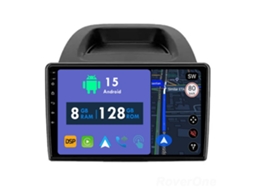 Auto Rádio Carro Bluetooth Autoradio 8GB RAM 128G ROM CarPlay Navegação GPS Ecrã Táctil RoverOne para Ford EcoSport Eco Sport 2017-2023  