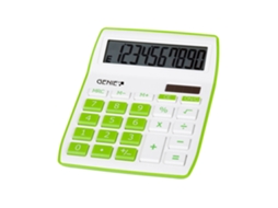 GENIE Calculadora de Secretária 840G 10 Dígitos Branco e Verde