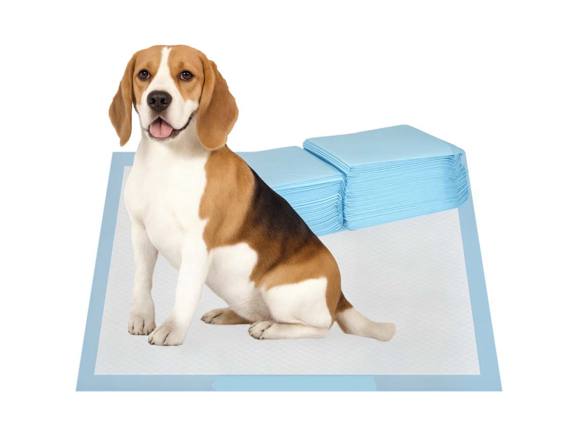 Tapetes para Cães 80 Unidades 60x60 Cm Design de 6 Camadas com Superfície Azul À Prova de Vazamentos de Secagem Rápida Ge