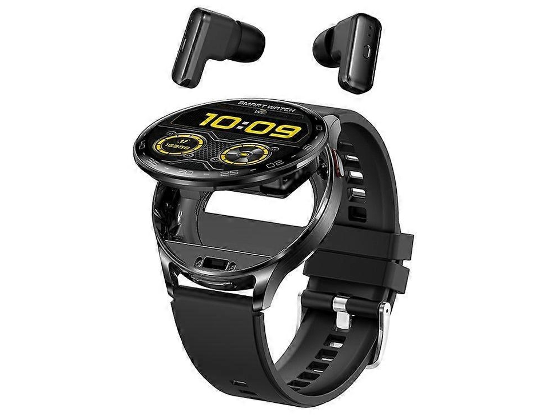 Relógio inteligente 2 em 1 com fones de ouvido Bluetooth sem fio, monitoramento de chamadas e saúde, esportivo, à prova d'água. Ly Ebike