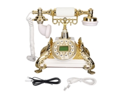 Telefone Fixo Vintage Com Calendário Eletrônico