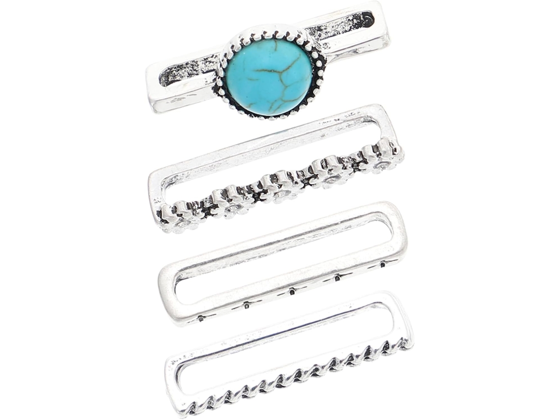 Conjunto De 4 Anéis Decorativos Substituíveis Para Pulseira De Silicone, Compatíveis Com Relógios De Gokoco