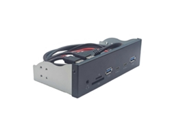 Hub Industrial De 5,25 Polegadas Com Painel Frontal Usb 3.2 Gen1, 5 Gbps, 19 Pinos, Para Portas Usb-a, Tipo-c, Entrada Para Fone De Ouvido E Leit