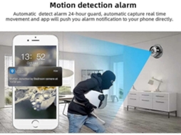 Mini Câmera de Vigilância Sem Fio com Controle Remoto Wi fi TAISHENGDA