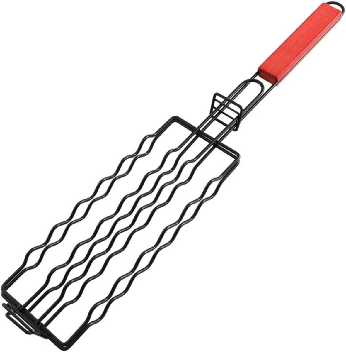 Cesto Para Churrasco, Com Cabo De Madeira, Quente