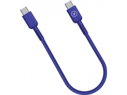 Cabo MUVIT USB-C a USB-C (3A/60W 0.2M Azul)