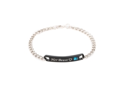 Pulseira Com Pingente De Letras Liga Simples Acessório Jóias
