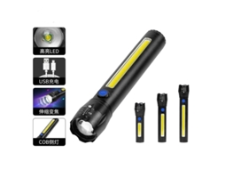 Laxiscreed Lanterna Led Foco Ajustável, Alumínio Robusto, Porta-outdoors, Multiuso E De Carga Rápida