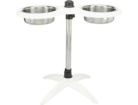 Comedouro para Cães  (Branco - 2x1.6 L - 21 cm)